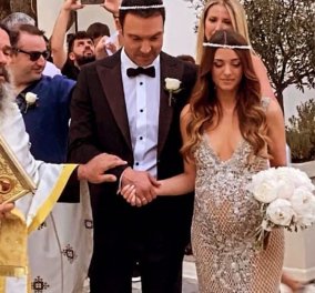 Ιωάννα Σιαμπάνη - Τζίμης Σταθοκωστόπουλος: Ο υπέρ-λαμπρός γάμος τους & το εντυπωσιακό νυφικό της εγκυμονούσας (φωτό - βίντεο)