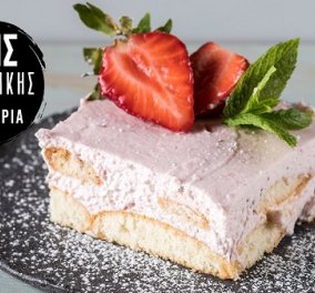 Άκης Πετρετζίκης: Καλοκαιρινό γλυκό ψυγείου με φράουλες - ότι πιο δροσερό και απολαυστικό! (βίντεο)