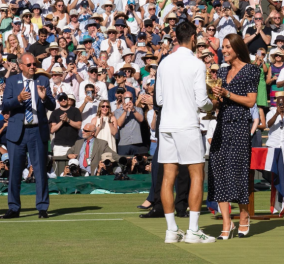 Wimbledon: Με αξεπέραστο σύνολο η  Κέιτ Μίντλετον βράβευσε τον Τζόκοβιτς - Για πρώτη φορά παρακολούθησε & ο πρίγκιπας Τζορτζ
