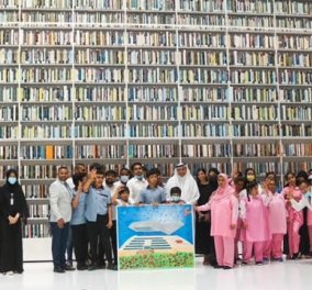 Βιβλιοθήκη υπερπαραγωγή σε σχήμα ανοιχτού βιβλίου στο Ντουμπάι - 54.000 τμ , 1.000.000 εκδόσεις -δείτε φωτο