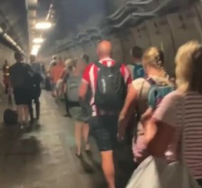 Φωτό για κλειστοφοβικούς - Δεκάδες επιβάτες εγκλωβίστηκαν στη σήραγγα της Μάγχης – Βλάβη σε τρένο 