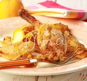 Ντίνα Νικολάου: Κοτόπουλο με πατάτες και πορτοκάλι - ένα φαγητό που θα λατρέψει όλη την οικογένεια