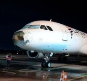 Σφοδρή κακοκαιρία διέλυσε το ρύγχος αεροσκάφους εν ώρα πτήσης - Προσγειώθηκε χωρίς να τραυματιστεί κάποιος