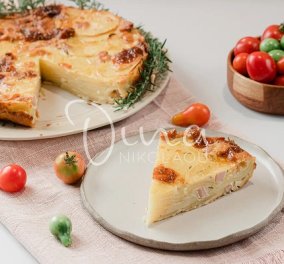 Ντίνα Νικολάου: Πατατόπιτα με τυρί κρέμα και γαλοπούλα - είναι εύκολη, χορταστική και πολύ νόστιμη