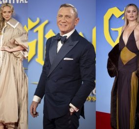 Παρέλαση αστέρων στην ταινία του Daniel Craig: Τι φόρεσαν Kate Hudson, Gwendoline Christie, Jessica Henwick (φωτό & βίντεο)