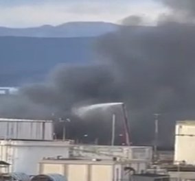 Ασπρόπυργος: Έσβησε η φωτιά σε εταιρία που διαχειρίζεται τοξικά απόβλητα - Μήνυμα του 112