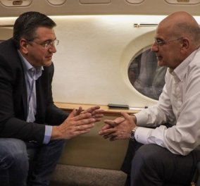 Γύρισε στην Ελλάδα ο Τζιτζικώστας μετά το τουρκικό μπλόκο - Τον παρέλαβε ο Δένδιας με κυβερνητικό αεροσκάφος (φωτό & βίντεο)