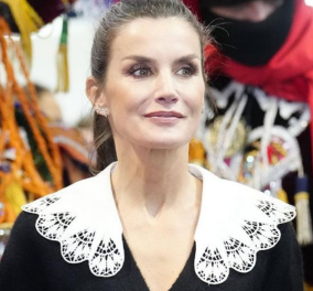 Bασίλισσα Λετίσια της Ισπανίας: Η απόλυτη θεότητα με goth style - To πουλόβερ με την λεπτομέρεια που κάνει την διαφορά (φωτό)