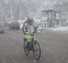 Κακοκαιρία Μπάρμπαρα: Μήνυμα 112 στην Αττική για επικίνδυνες χιονοπτώσεις - «Περιορίστε δραστικά τις μετακινήσεις» (φωτό)
