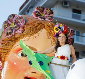 Topwoman η Κατερίνα Βενέρη- Σιούλη στο Πατρινό Καρναβάλι 2023: Η βασίλισσα χάρισε χαμόγελα από το άρμα της- Δείτε φωτό