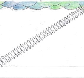 Το συγκλονιστικό σκίτσο του ΚΥΡ για την τραγωδία στα Τέμπη - Οι άδειες γραμμές του τρένου 