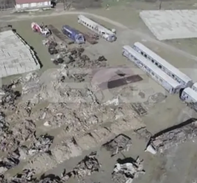 Βίντεο: Σοκάρουν οι εικόνες από drone με τ΄ αποκαΐδια των βαγονιών που έγιναν τάφος για 57 ανθρώπους