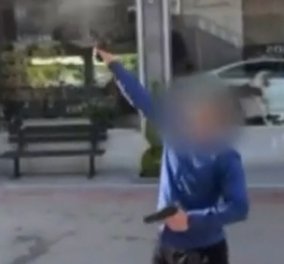Άνω Λιόσια: Κατά ριπάς έπεφταν οι σφαίρες στη μέση του δρόμου - Νεαρός άρχισε να ρίχνει στον αέρα με δύο όπλα (βίντεο)