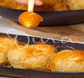 Ντίνα Νικολάου: Ρολάκια τυριού με καταΐφι - Μικρά και αφράτα