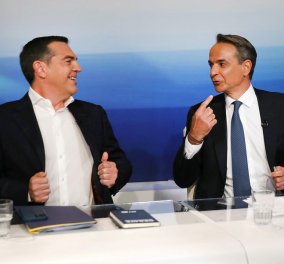 Εκλογές 2023 - Debate: Οι prive στιγμές Μητσοτάκη - Τσίπρα στην τηλεμαχία - Η άνεση και η κουβεντούλα, δείτε φωτό