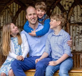 Πρίγκιπας Γουίλιαμ: Γιορτάζει την ημέρα του πατέρα με την πιο γλυκιά φωτογραφία - Χαμογελαστός & ξέγνοιαστος αγκαλιά με τα τρία παιδάκια του