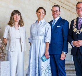 Πριγκίπισσα Βικτώρια της Σουηδίας: Αποκαλύπτει ένα γλυπτό αφιερωμένο στην αγάπη - Τι φόρεσε στην παρουσίαση του (φωτό)