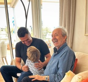 3 γενιές μαζί: Ο Βασίλης Κικίλιας με τον πατέρα του που λιώνει για τον εγγονό του - Happy Father's day! (φωτό)