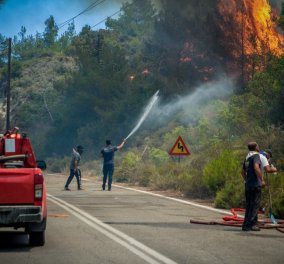 Για 10η μέρα μαίνεται η φωτιά στη Ρόδο – Αναζωπυρώσεις στην Κάρυστο, βελτιωμένη η εικόνα των σε Κέρκυρα και Φθιώτιδα (βίντεο)
