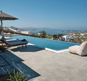 Villa Evan: Ένας πανέμορφος χώρος με θέα το νησί της Αντίπαρου - Infinity pool & πλήρως ανακαινισμένα δωμάτια (φωτό)