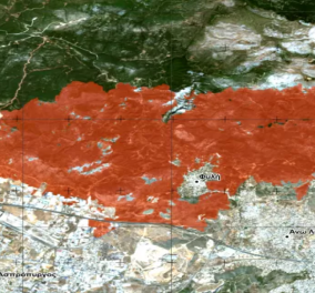 Σοκάρουν οι δορυφορικές εικόνες μετά τις φωτιές: 826.000 στρέμματα κάηκαν στον Έβρο, 58.000 στην Πάρνηθα (φωτό)