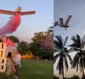 Τραγωδία μπροστά στα μάτια των καλεσμένων: Tο αεροπλάνο συνετρίβη καθώς έριχνε ροζ καπνό για το πάρτι αποκάλυψης του φύλου του μωρού (βίντεο)