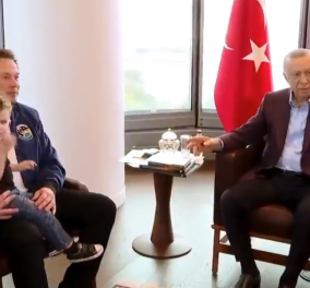O 2χρονος γιος του Έλον Μασκ, συνάντησε τον Ερντογάν! Ο μπαμπάς πήγε για δουλειές με τον Τούρκο πρόεδρο μαζί με τον Lil X - Γέλια και αμηχανία (βίντεο)