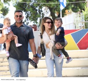 Η Λένα Παπαληγούρα βόλτα με τους γιους της - Οικογενειακές στιγμές και για τον Κώστα Σόμμερ (φωτό)