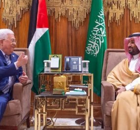 Πόλεμος στο Ισραήλ - Μαχμούτ Αμπάς ο Πρόεδρος της Παλαιστινιακής Αρχής & Μοχάμεντ μπιν Σαλμάν ο Πρίγκιπας της Σ. Αραβίας: Να αποτρέψουμε την επέκταση στη Μ. Ανατολή