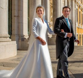 Ο πρώτος Βασιλικός γάμος στην Πορτογαλία από το 1995 - Το σικ νυφικό της Μαρία Φρανσίσκα της Μπραγκάνσα - Η τελετή με τους 1.200 καλεσμένους (φωτό - βίντεο)