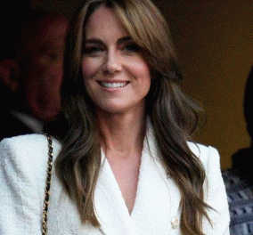 Mια πριγκίπισσα στο γήπεδο: Η  Kate Middleton με με υπερ-συγκλό tweed λευκό σακάκι σε αγώνα ράγκμπι (φωτό) 
