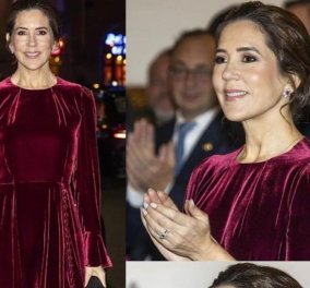 Η πριγκίπισσα Μαίρη της Δανίας έβαλε το βελούδο burgundy coctail dress που θα λατρέψετε - Στο comme il faut μήκος (φωτό)