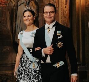 Υπέρλαμπρο δείπνο στη Σουηδία! Φανταστική η πριγκίπισσα Βικτώρια με floral φούστα, διαμαντένια τιάρα για τη Βασίλισσα Σίλβια (φωτό)
