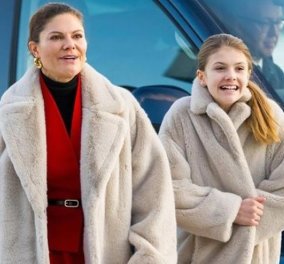 Μαμά & κόρη ασορτί! Η Πριγκίπισσα Βικτώρια της Σουηδίας φόρεσε την ίδια γούνα με την μικρή της, Estelle - Πόσο κόστισε; (φωτό)