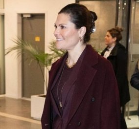 Η Πριγκίπισσα Βικτώρια της Σουηδίας με total burgundy look! Επίσημο κοστούμι & must have παλτό στο χρώμα της φετινής σεζόν (φωτό) - Κυρίως Φωτογραφία - Gallery - Video