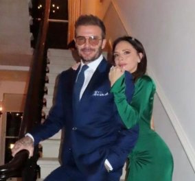 Σφιχτά αγκαλιασμένοι καλωσόρισαν το νέο έτος η Victoria & ο David Beckham - Οικογενειακά ενσταντανέ από τη χαρούμενη βραδιά