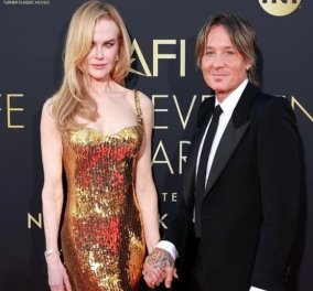 Nicole Kidman: Με ολόχρυση τουαλέτα Balenciaga έλαβε την υψηλότερη διάκριση στην καριέρα της - Χεράκι με τον σύζυγο της, Keith Urban (φωτό)