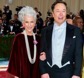 Η Maye Musk θυμάται τη στιγμή που πόζαρε στο Met Gala: Αγκαζέ με τον γιο της, Elon στο κόκκινο χαλί του 2022 & 2016 (φωτό)