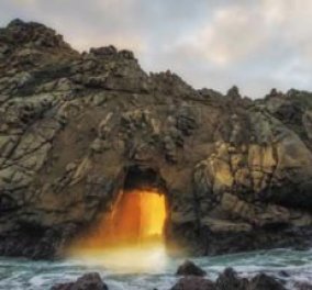 ''Παράξενο φως'' εμφανίζεται μόνο λίγες μέρες το χρόνο στην παραλία Pfeiffer της Καλιφόρνια! (φωτό) - Κυρίως Φωτογραφία - Gallery - Video