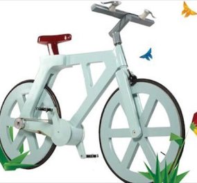 Just arrived : Ένα ποδήλατο από ανακυκλωμένο χαρτόνι, πλαστικό και λάστιχο (φωτό & βίντεο) - Κυρίως Φωτογραφία - Gallery - Video