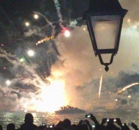 Κάηκε η Αρμάτα και το πελεκούδι χθες στις Σπέτσες στην αναπαράσταση της ναυμαχίας και της πυρπόλησης της Τουρκικής ναυαρχίδας  - Κυρίως Φωτογραφία - Gallery - Video