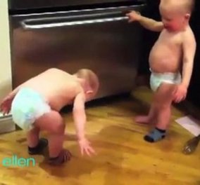 Δύο αξιαγάπητα δίδυμα μωράκια... κάνουν διάλογο! Δείτε τα - Κυρίως Φωτογραφία - Gallery - Video