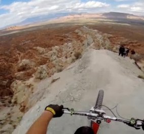 Βίντεο που κόβει την ανάσα - Ο Kelly McGarry κατεβαίνει με το ποδήλατο του στο χείλος του γκρεμού και σοκάρει το διαδίκτυο! (βίντεο)