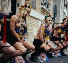 Τον γύρο του κόσμου κάνουν η φωτογραφίες από την γυμνόστηθη διαμαρτυρία των Femen στην Ουκρανία! (φωτό) - Κυρίως Φωτογραφία - Gallery - Video