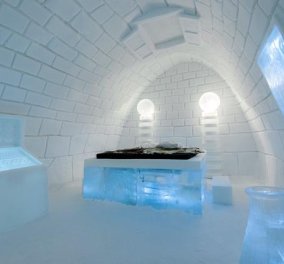 Συναρπαστικές, θεαματικές, παγωμένες οι νέες σουίτες του διάσημου ξενοδοχείου από πάγο - Οι 8 νέες σουίτες του Ice Hotel στην Σουηδία φτιάχτηκαν με 1.600 τόνους πάγο (φωτό) - Κυρίως Φωτογραφία - Gallery - Video