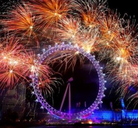 Πρωτοχρονιά στο Λονδίνο - Οι εορτασμοί στην αγγλική πρωτεύουσα κάθε χρόνο γίνονται όλο και πιο φαντασμαγορικοί - Υπερθέαμα των πυροτεχνημάτων βάφει πολύχρωμα τα νερά του Τάμεση! (φωτό)