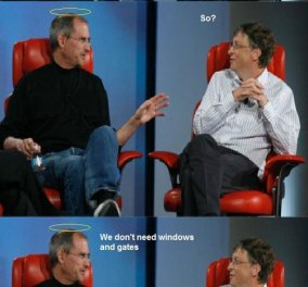 Θεϊκό χιούμορ! Ο Steve Jobs συνομιλεί από τον ουρανό με τον Bill Gates! - Κυρίως Φωτογραφία - Gallery - Video