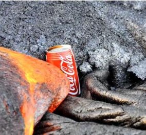 Τι θα πάθει ένα κουτάκι Coca Cola όταν συναντήσει… λάβα; Δείτε το βίντεο - Κυρίως Φωτογραφία - Gallery - Video