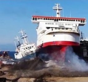 Πλοίο βγήκε στη...στεριά στην Τουρκία στο τελευταίο του ταξίδι! (βίντεο) - Κυρίως Φωτογραφία - Gallery - Video