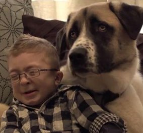 Συγκινητικό βίντεο - Ο απίστευτος δεσμός ενός αδέσποτου σκυλιού και του 7χρονου Όουεν που έχει διαγνωστεί με μια από τις σπανιότερες ασθένειες του κόσμου! (βίντεο) - Κυρίως Φωτογραφία - Gallery - Video